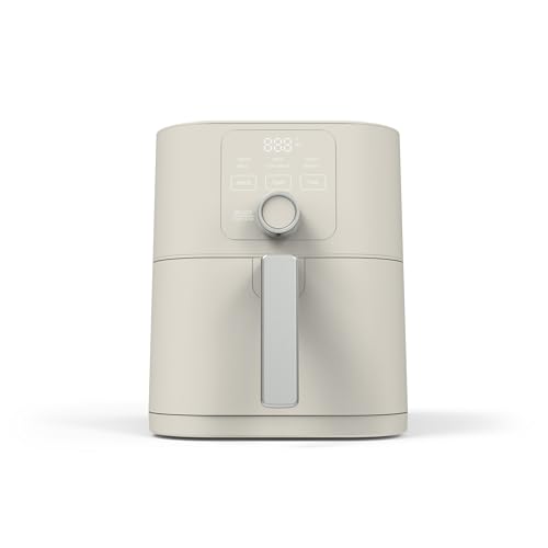 Martha Stewart  6QT Slim Air Fryer, PFAS Free Non-Stick Basket, Digital Touch Screen, 6 Presets, Shake Reminder, Timer, Adjustable Temperature, Auto Shut-Off, Broil, Roast, Dehydrate, Crisp, Linen
