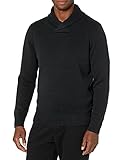 Amazon Brand - Goodthreads Men's Soft Cotton Shawl Collar Sweater, Solid Black, Medium