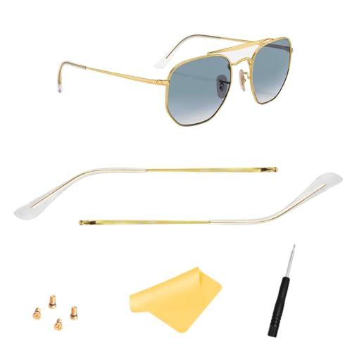 Repuesto de lentes de sol para Ray-Ban RB3689 y RB3449: repara tus gafas doradas con tornillos