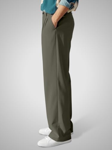 Image of FTX Men's Korean Style Casual Trouser | Premium Lycra Stretch Fabric | Smart Regular Fit | 2 Side Pockets | Comfortable Stretchable Everyday Wear Pants