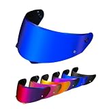 PSLER Visiera per Casco per HJC HJ-33 I90 Visiera Colorata per HJC Hj-33 i90 Protezione UV per Moto Accessori di Ricambio per Visiera Protettiva(Blu Intenso)
