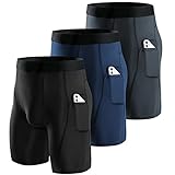 Niksa Compression Shorts Men 3 Pack，Compression Underwear for Men Athletic Shorts with...