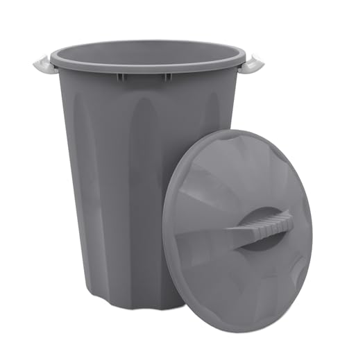 Spetebo Universal Maxitonne aus Kunststoff - 40 Liter - Allzweck Tonne mit Deckel farblich sortiert - Garten Mülltonne Regentonne mit Klickverschluss Abfalleimer Mülleimer