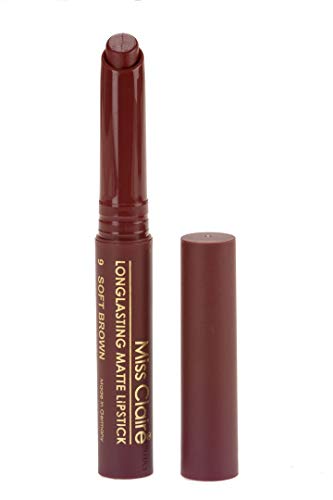Image of Miss Claire Longlasting Matte Lipstick, 09 Soft Brown, 2 g