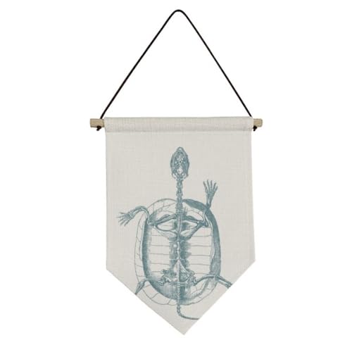 Toile suspendue squelette tortue pour habiller un mur vide avec un art mural unique