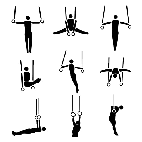 Rebuwo Professional Gymnastic Rings, Gym Rings With Straps, Pull Up Rings, Non-Slip Gymnastic Rings, Pull Up Rings With Straps, Gymnastic Rings With Adjustable Straps #TOP7