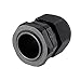 uxcell 2Pcs PG21 Cable Gland Waterproof Plastic Joint Adjustable Locknut Black for 12mm-18mm Dia Cable Wire