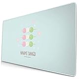 マウスパッド 大型 ゲーミング 花見 団子 サクラ 青 キュート マウスマット デスクマット 特大 おおきい キーボードパッド ゴム底 エレコム マウス対応 滑り止め 耐久性 良い おしゃれ かわいい サイバーカフェ オフィス最適 適度な表面摩擦 40cm X 75cm