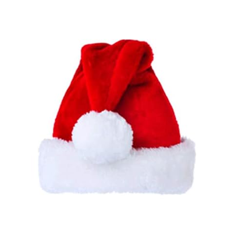 Goettin Christmas Hat, Santa Hat, Unisex Velvet Comfort Hat, Thick Classic Fur Red For Christmas And New Year Holiday Parties Cover