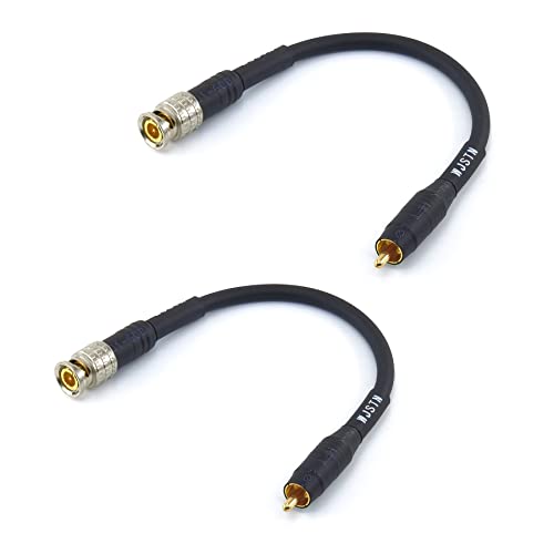 Wjstn Bnc To Rca Cable Coaxial Power Audio Cable 50 Ohm Male Bnc To Male Rca Cable 6In - Bnc Adapter Cable 2Pack #TOP29
