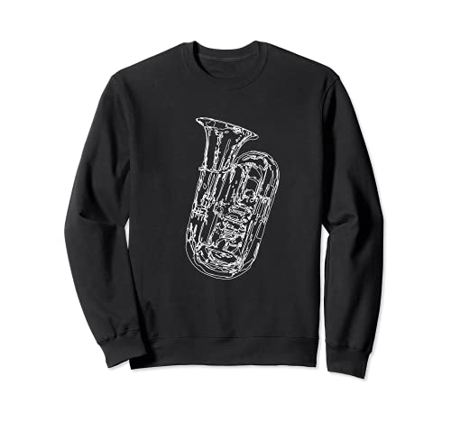 Boceto de instrumento de tuba tubista Sudadera Cover