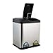 Organize It All Dual Compartment Step-On 8-Gallon (30 liter) Recycling Trash Can, Stainless Steel