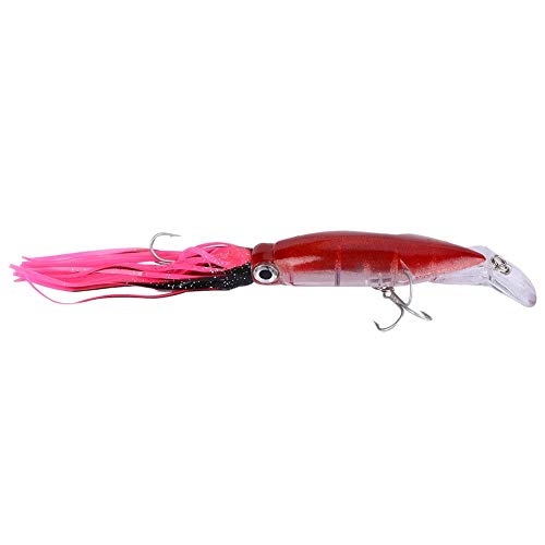 Se?uelos de Pesca de Calamar, Pulpo Pesca de ca?a de Pescar Se?uelos Artificiales Agua Salada Crankbaits de Agua Salada con Agudos Ganchos de Pesca