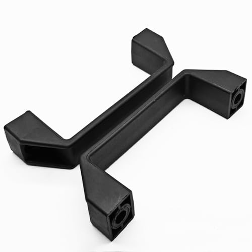 Image of 4 Pcs Square Black Plastic Pull Handles 120mm Hole Centers Square Handles, Suitable for Luggage Mechanical Equipment Cabinet Handles