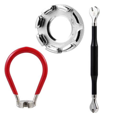 Veemoon Mountain Bike Spoke Tool Kit for Truing Wheels and Correcting Wheel Deformation Steel Bike Spoke Wrench Sizes 10-15g