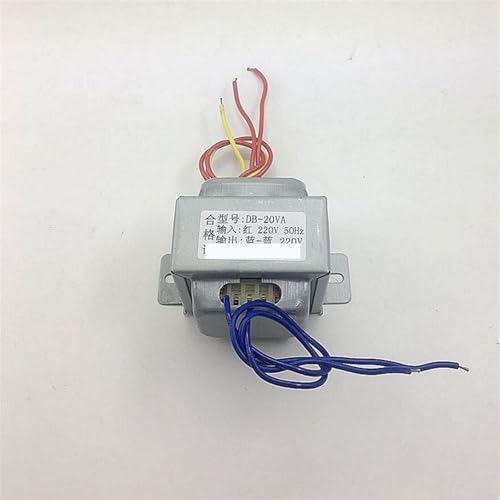 Transformateur d'isolement monophasé EI57 DB-20VA 20W tension alternative 220V 1:1