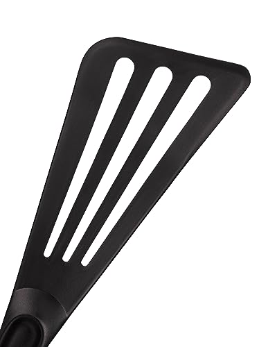 Image of Matfer Bourgeat Exoglass High Temperature Pelton Spatula, Black