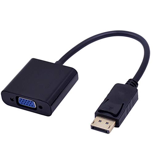 Câble DP vers VGA adaptateur DisplayPort mâle femelle noir pour écran PC
