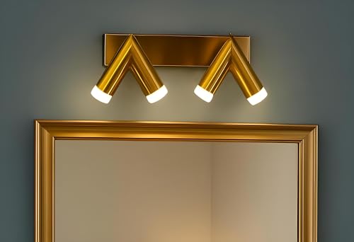 Image of FILLISKA 3 in 1 Double Wall spot /Picture /Display /Mirror Light with Adjustable Head and Colour Changing Function (Luxurious Gold-6549)(1 Year Warranty)