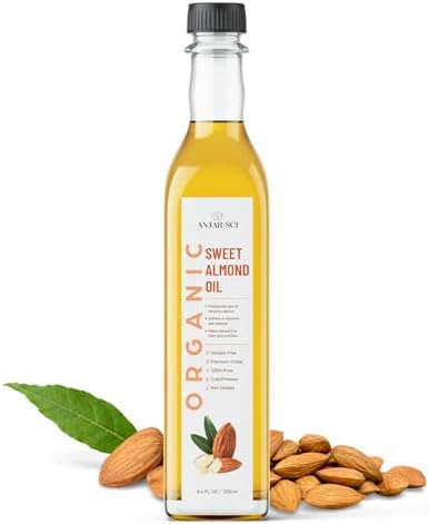 Antar-Sci Pure Cold Pressed Sweet Almond Oil For Body, Skin And Hair | Natural Almond Oil | 250 Ml