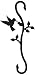 12 Inch Hummingbird and Flower S Hook