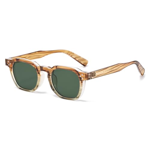 Image of Gleyemor Stylish Retro Sunglasses for Men Women Fashion Vintage Square Sunglasses UV400 Protection Shades