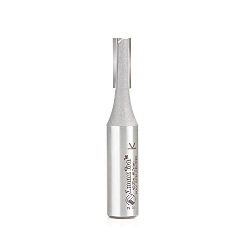 Amana Tool 45254 Carbide Tipped Straight Plunge High Production 7mm D x 3/4 CH x 1/2 SHK x 2-3/4 Inch Long Router Bit