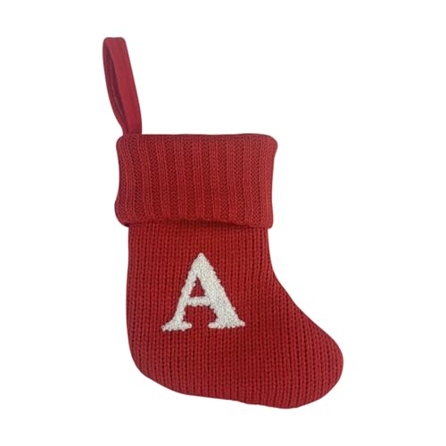 7 Inch Mini Monogram Stocking Red Christmas...