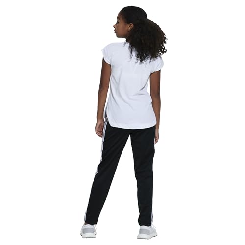Adidas Girls' Big Warm Up Tricot Pants, Black, X-Large - image 5