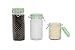 Amici Home Jade, A7CT003AS3R, Emma Hobnail Hermetic Preserving Glass Canisters, Assorted Set of 3 Sizes