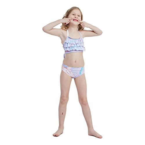 Cauda de sereia infantil para nadar meninas roupa de banho pequena sereia bikini biquíni festa monof