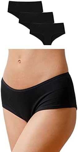 Snocks 3er Pack Hipster - Damen Baumwolle Panties - Unterhose Damen Slip - Gr. XS-XL