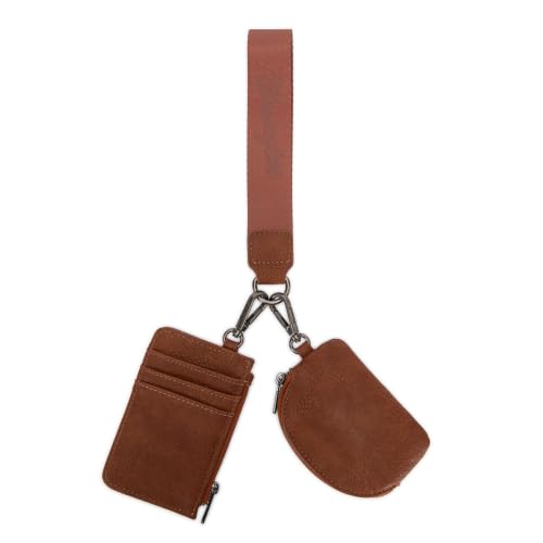 Image of Wrangler Keychain Wristlet Wallets for Women Western Dual Pouch Wristlet Credit Card Holder Wallet