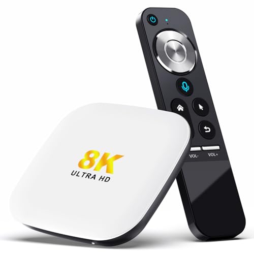 Android 13.0 TV Box 2025, LEFFOT M2 4K Ultra HD Caja Android TV, 4GB RAM + 32GB ROM, Smart TV Box with HDR10+, 2.4G & 5G WiFi 6, 1000M Ethernet, BT 5.0, RK3528 Quad Core Arm Cortex-A53 64 bit
