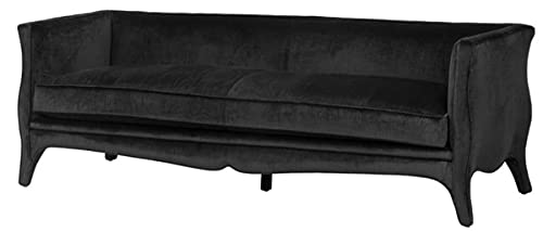Casa Padrino Sofá de Lujo Negro 225 x 79 x H. 75 cm – Muebles del Hotel