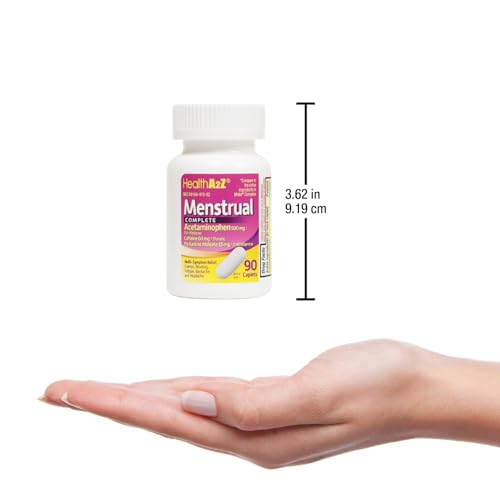 healtha2z menstrual complete pain relief tablets  relieves cramps bloating fatigue backache amp headache 90 counts
