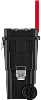 Rolling Workshop Tool Box with Clamping Fasteners Modular Reinforced Wall Structure 45 x 36 x 64 cm (with Metal Closure)