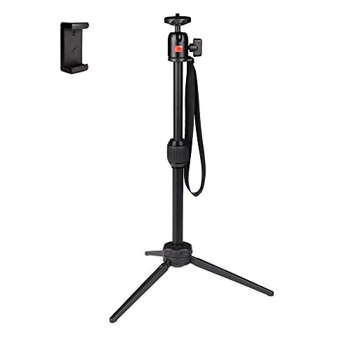 POLAM-FOTO Mini Tripod 40cm Phone Tripod Desktop Tripod with Phone Holder for Smartphone/DSLR Camera … Cover