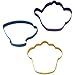 Wilton Tea Party Colored Metal Cutter Set, 3-Piece