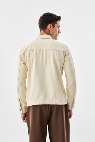 Image of SNITCH Men Streetwear Jacket| Regular Fit Full Sleeve Point Collar Washed Design | Durable 100% Cotton Denim & Flap Pocket Style For Casual Layering Wear