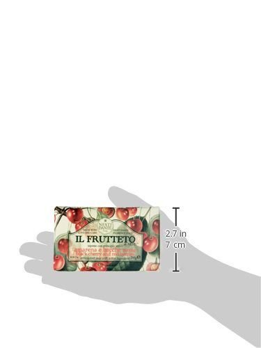 Miniatura 4 de Saponeria Nesti Firenze "Amarena e Bacche Rosse" Antioxidant Soap with Active Ingredient, "Il Frutteto" Line 8.8 Ounces (250g) Packages (Pack of 6)