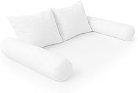 Vista 4 de Prolinemax Style1 - Cojín de almohada de tamaño completo y respaldo de almohada de relleno de fibra de poliéster SOLAMENTE