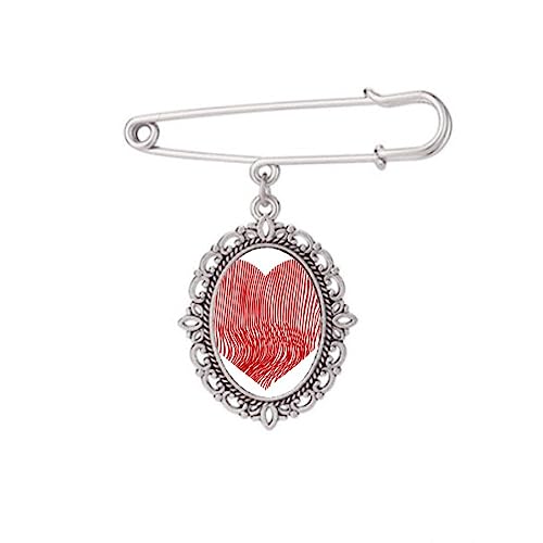 Broche en forme de cœur Saint-Valentin taille M pour robe et chemise