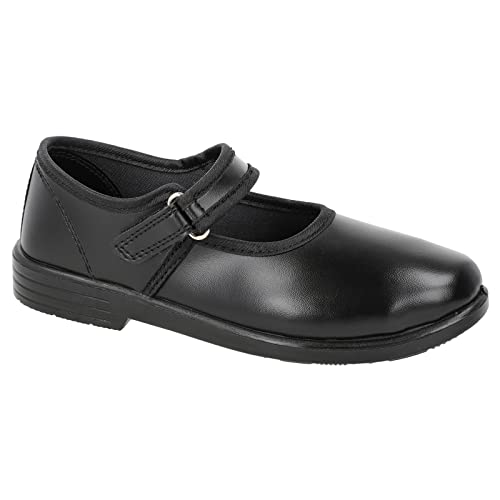 Buy Walkaroo Girls Black School Shoe 2 UK (WV552) at Amazon.in