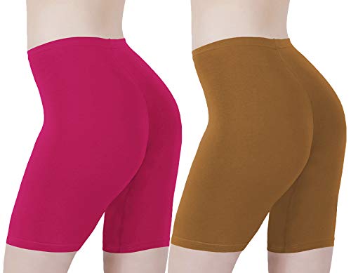 Image of Buy That Trendz Cotton Lycra Tight Fit Stretchable Cycling Shorts Womens | Shorties for Active wear /Exercise /Workout /Yoga /Gym /Cycle /Running Red Grey Combo Pack of 2
