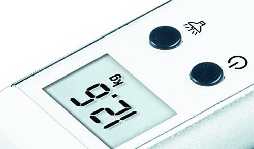 Close-up of the Beurer LS 10 LCD display and control buttons.