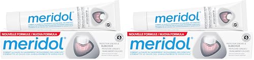 Meridol Dentifricio Protezione Gengive e Sbiancamento Delicato, 75ml (Confezione da 2)