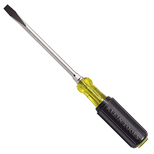 KLEIN TOOLSInc. 6026 5/16 x 6 Cushion-Grip Screwdriver, Heavy Duty, Round-Shank, Keystone Tip