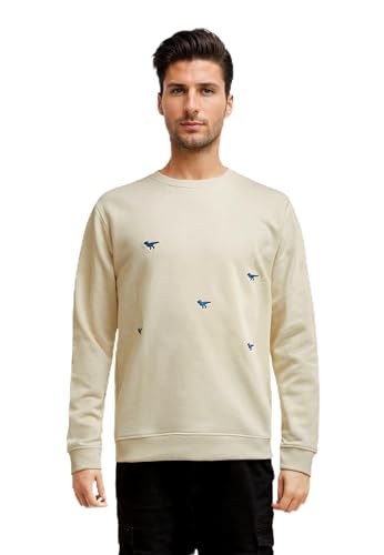 Sweat-shirt dino blanc cassé le confort thermique masculin