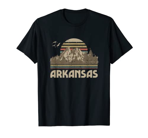 Recuerdo de atardecer en Arkansas Vintage Mountain Camiseta